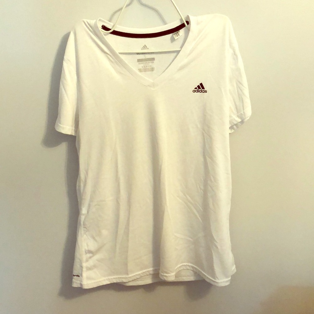 White adidas ultimate 2.0 climalite T-shirt